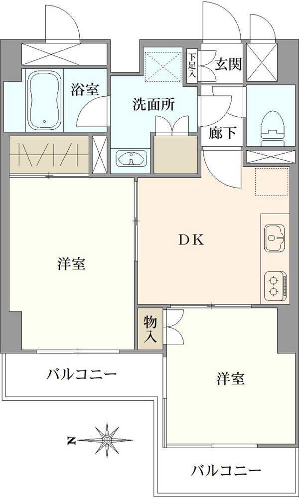 雷門スカイマンションの間取図