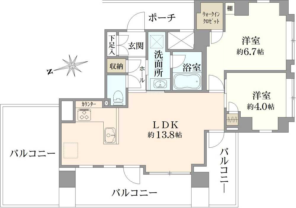 デ・リード錦糸町の間取図
