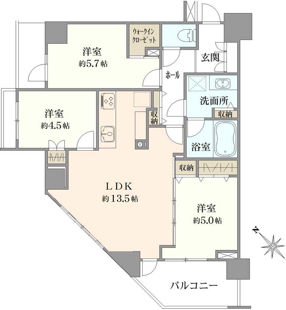 ライオンズシティ東京根岸の間取図