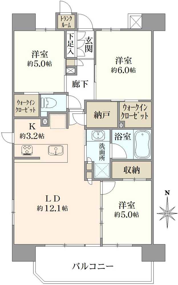 クレアホームズ新小岩親水公園の間取図