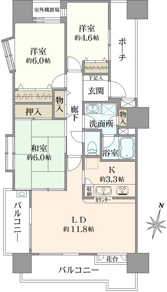 朝日マンション南小岩の間取図