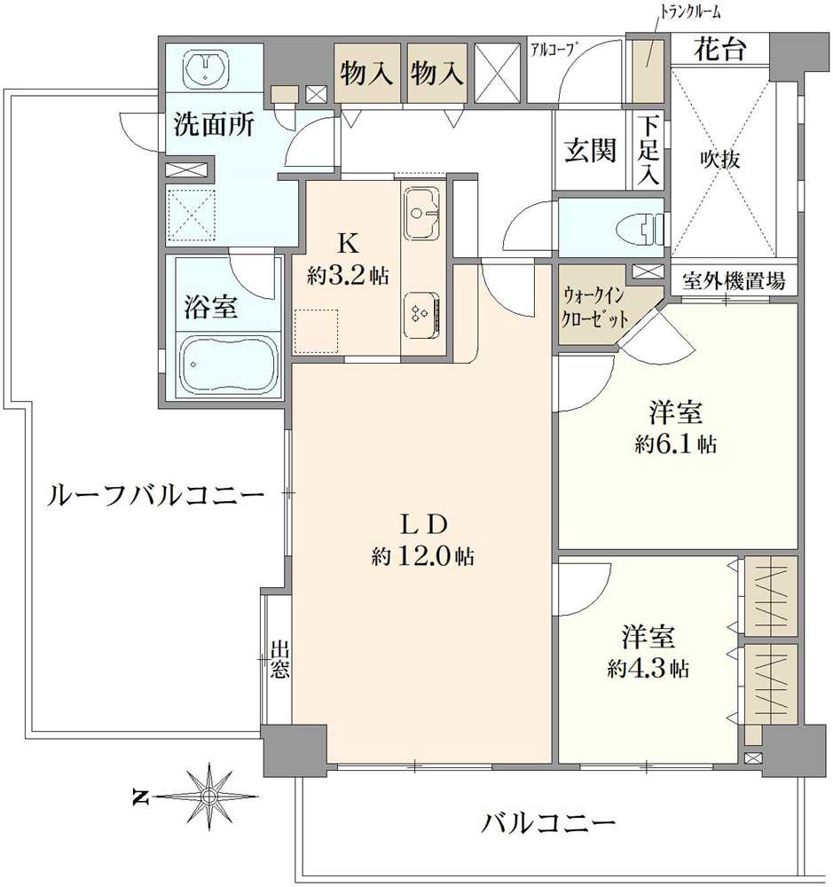 ライオンズマンション高砂ガーデンの間取図