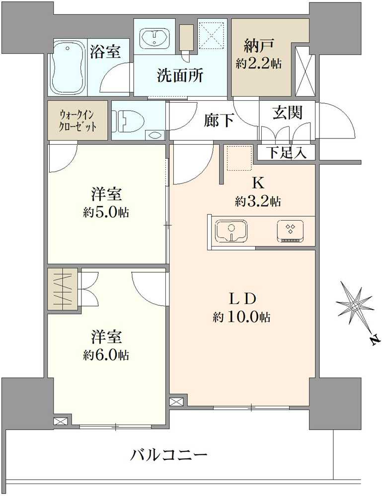 プラウドタワー小岩フロントの間取図