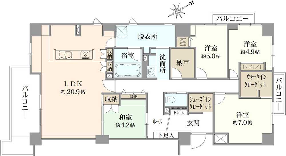 キャッスルヒル浮間舟渡の間取図