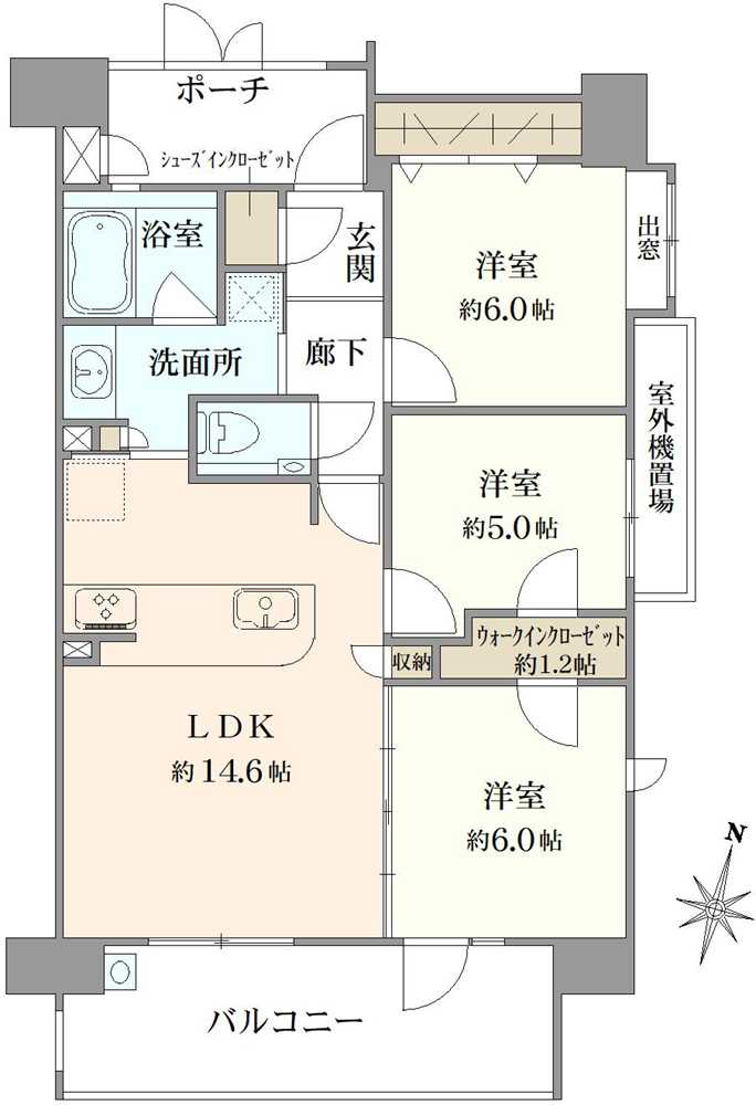 シンクレア柴又パークサイドの間取図