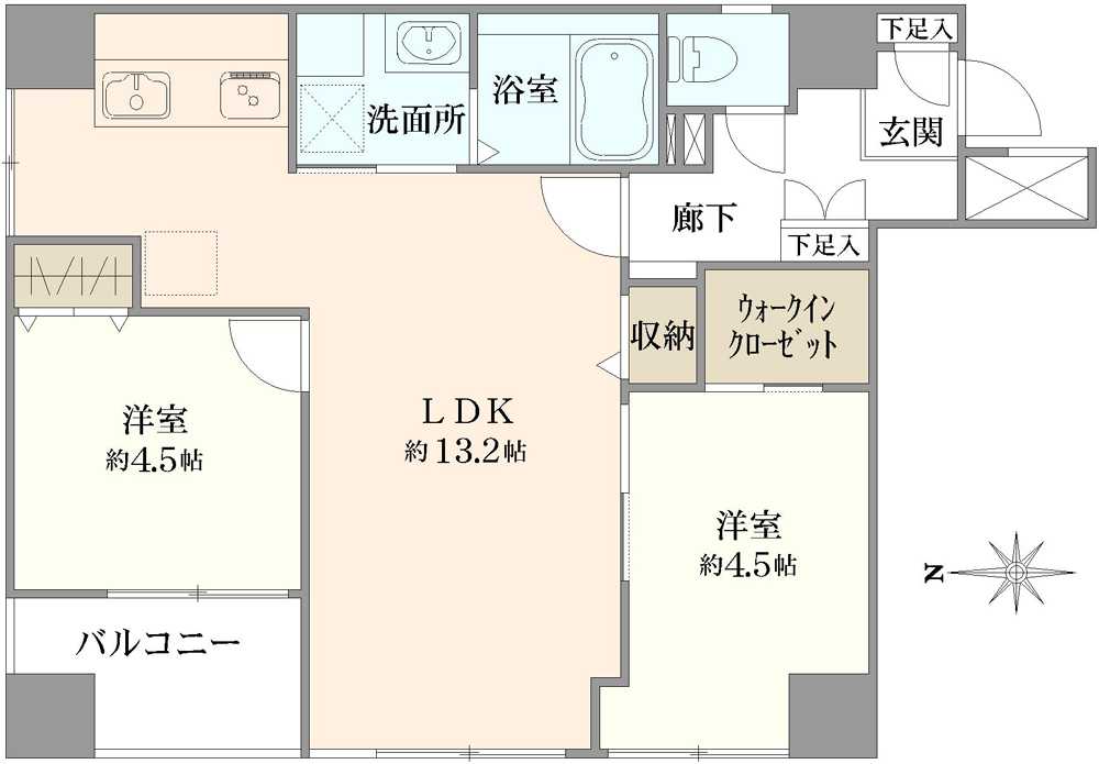 ドムール入谷の間取図