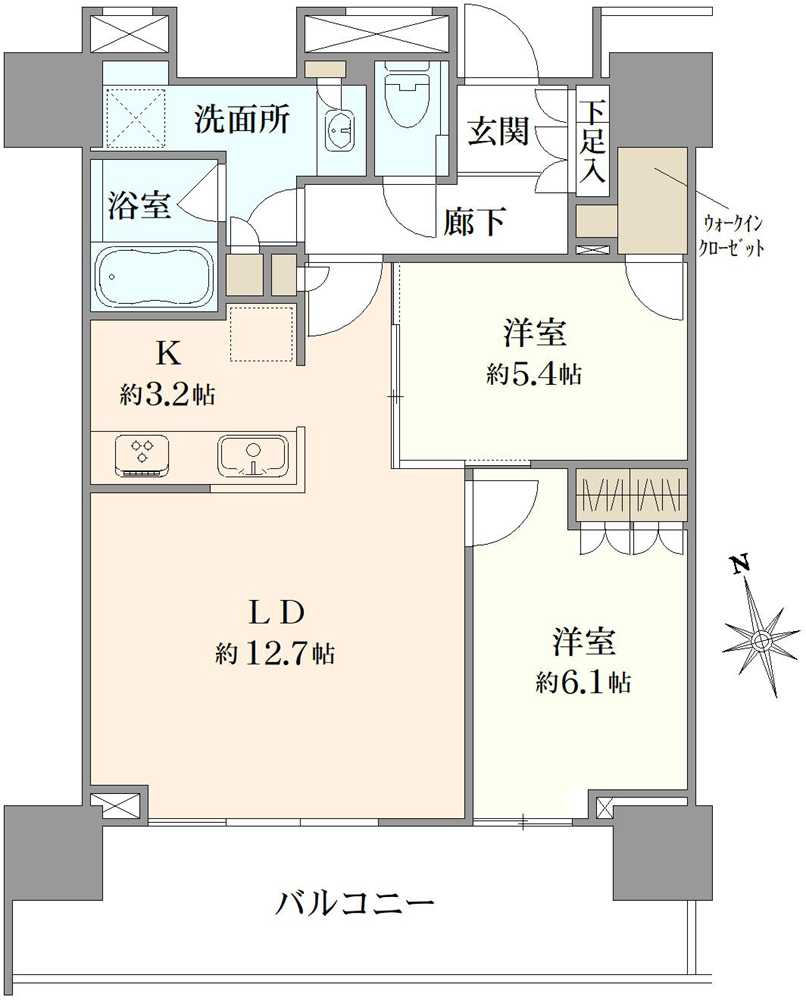 プラウドタワー小岩ファーストの間取図