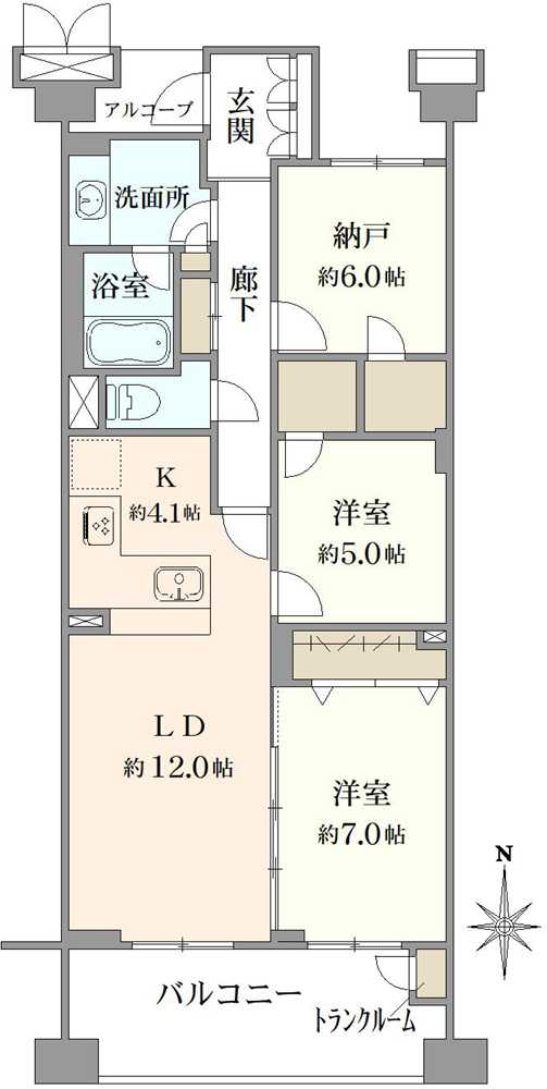 ルフォン世田谷の間取図