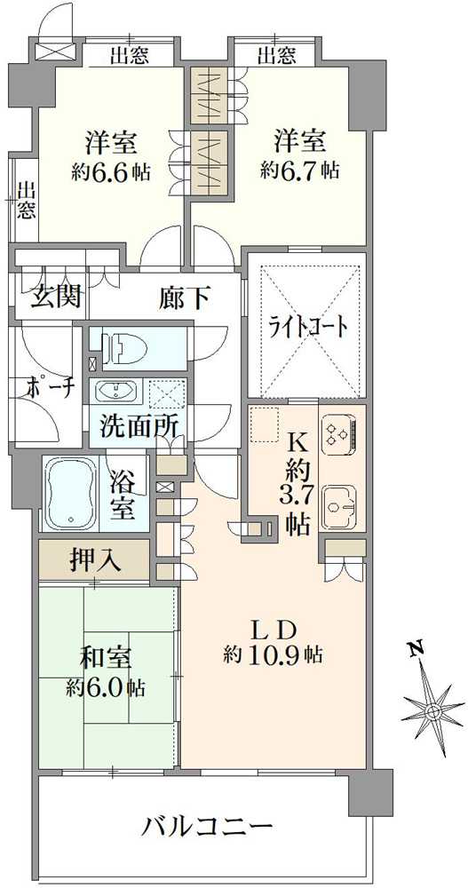 グレイス保土ヶ谷カーサコリーナの間取図