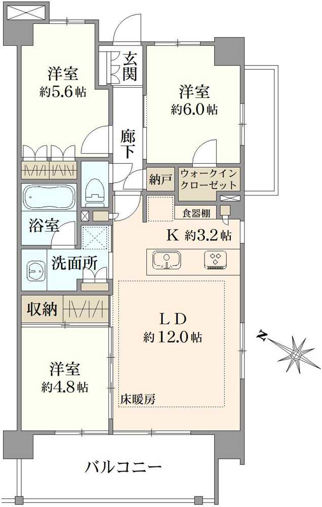 ヴィークステージ世田谷千歳烏山の間取図