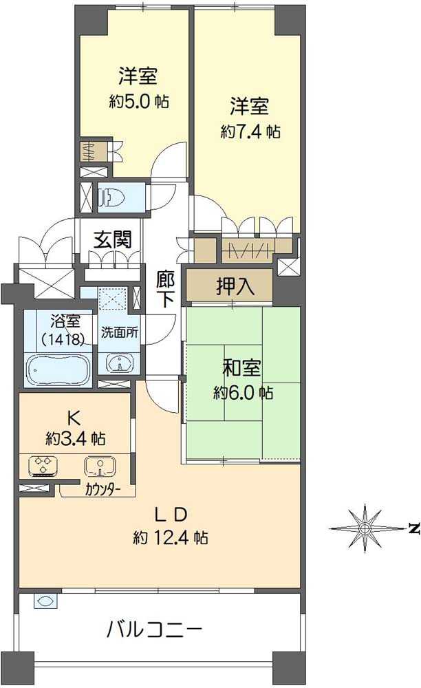 ステイツ千里山西ヒルズコンチェルトの間取図