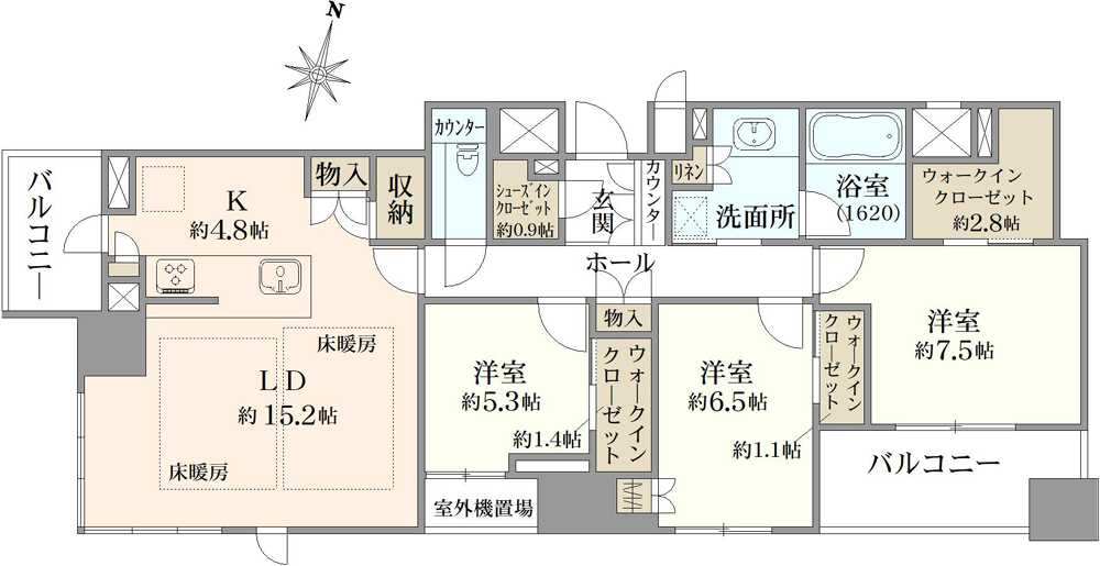 ザ・パークハウス大阪梅田タワーの間取図