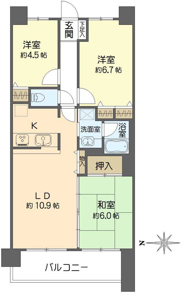 リベール豊中清風荘の間取図