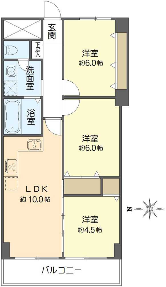 ライオンズマンション第6江坂の間取図