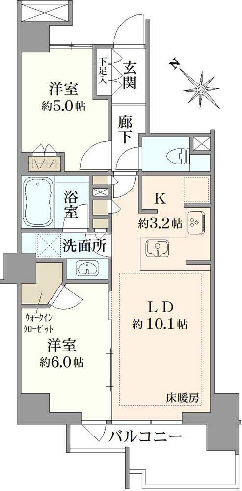 シティハウス文京茗荷谷の間取図
