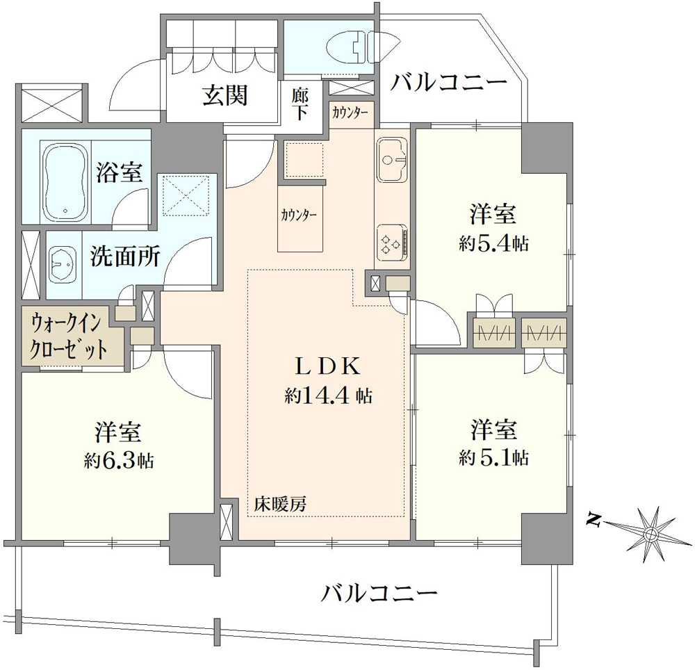 アトラスアベニュー文京大塚の間取図