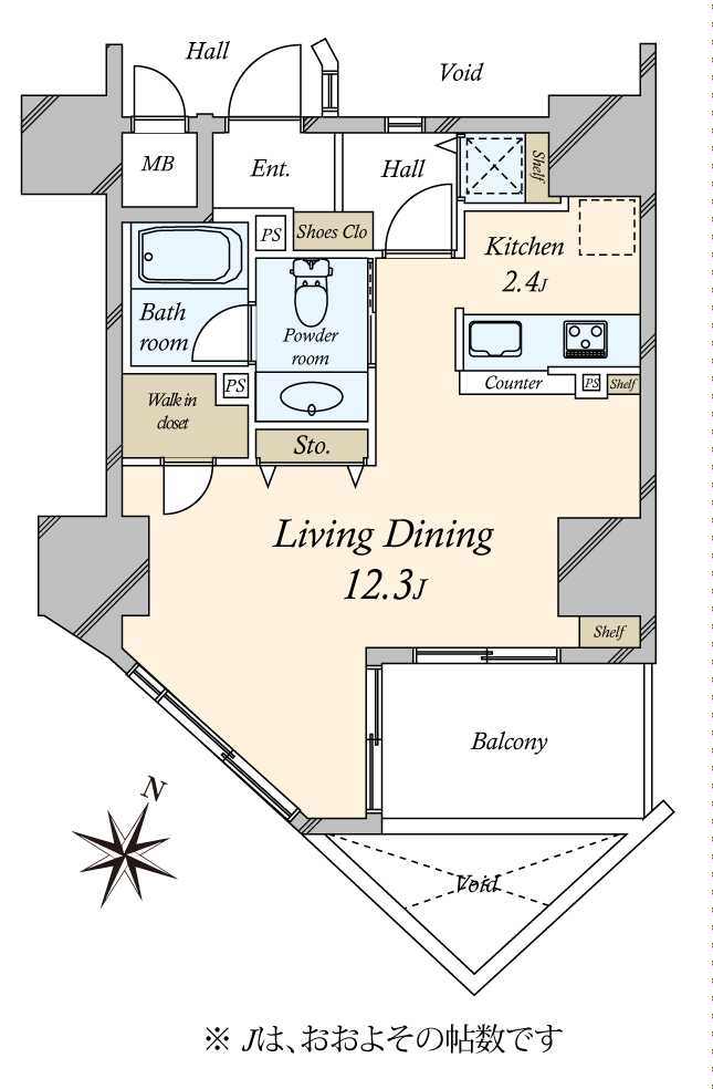リシェ広尾の間取図