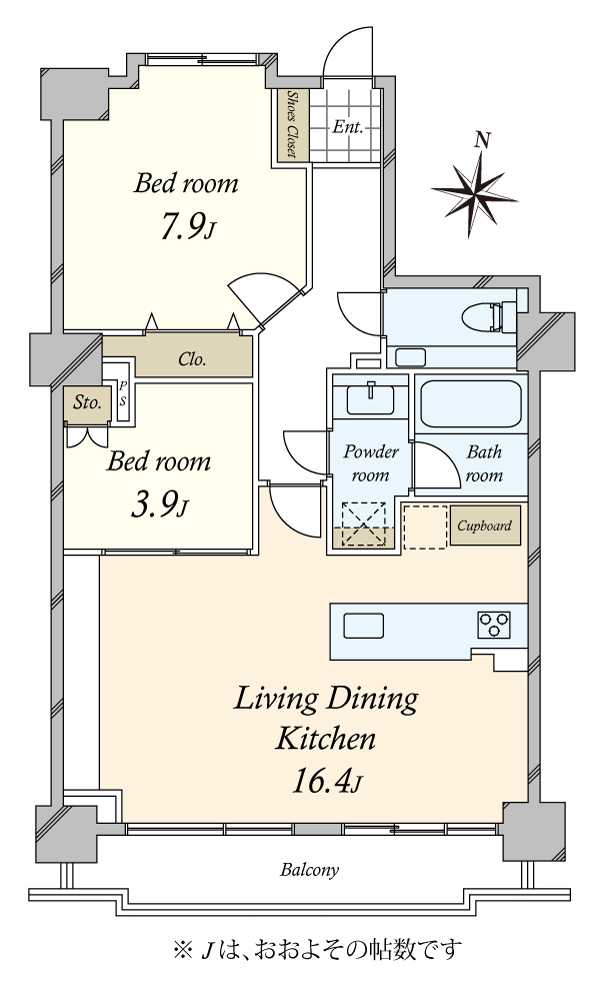 パルティール赤坂の間取図