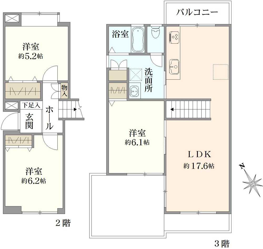 入船中央エステートの間取図