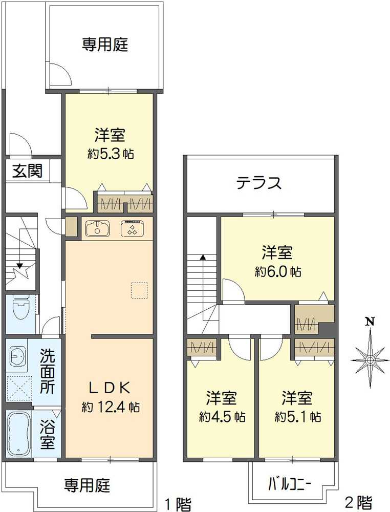 今川団地38号棟の間取図