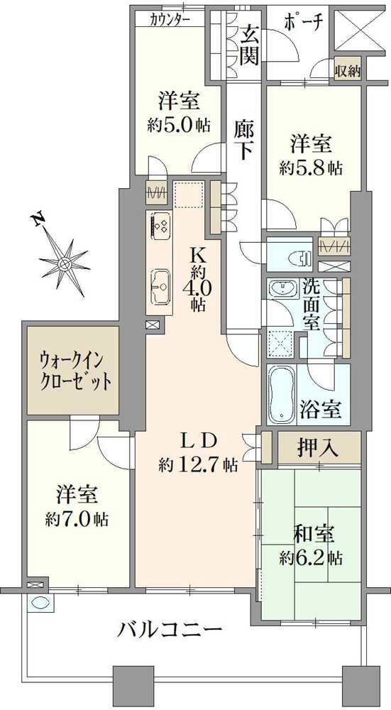 パークシティ市川C棟の間取図