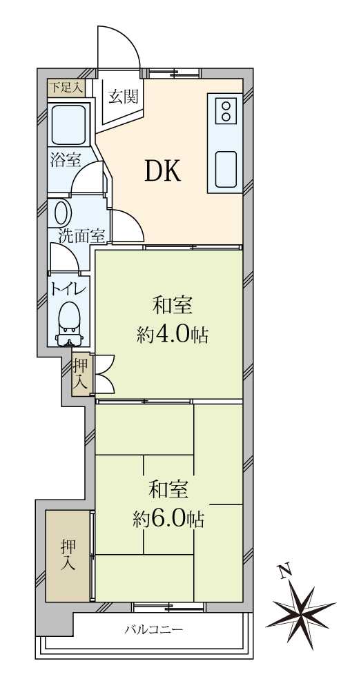 中田ビルの間取図