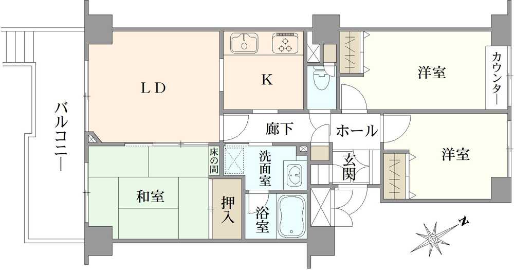 サニーコート市川の間取図