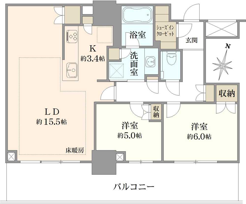 プラウドタワー金町の間取図