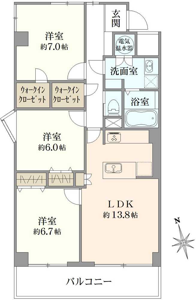市川ガーデニアの間取図