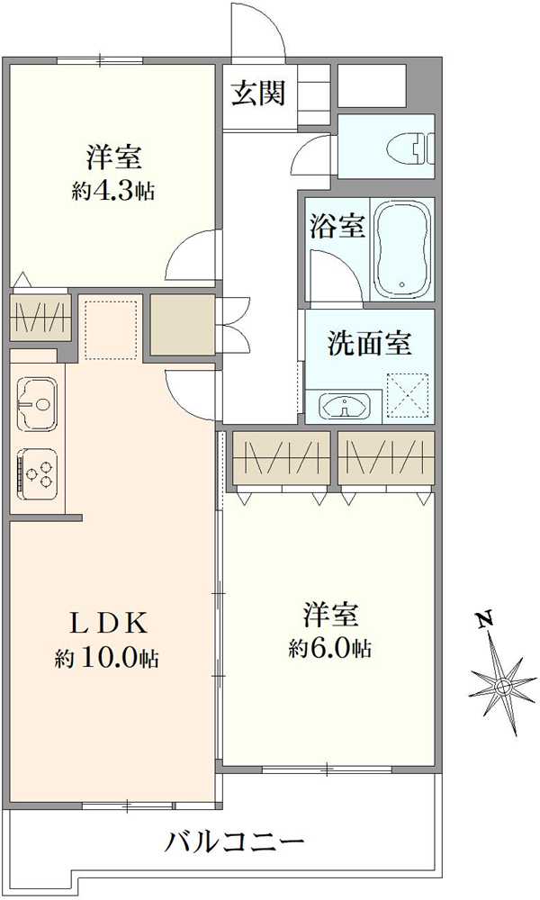 ライオンズマンション下総中山の間取図
