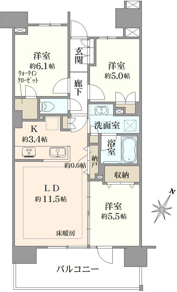 プラウド瑞江の間取図
