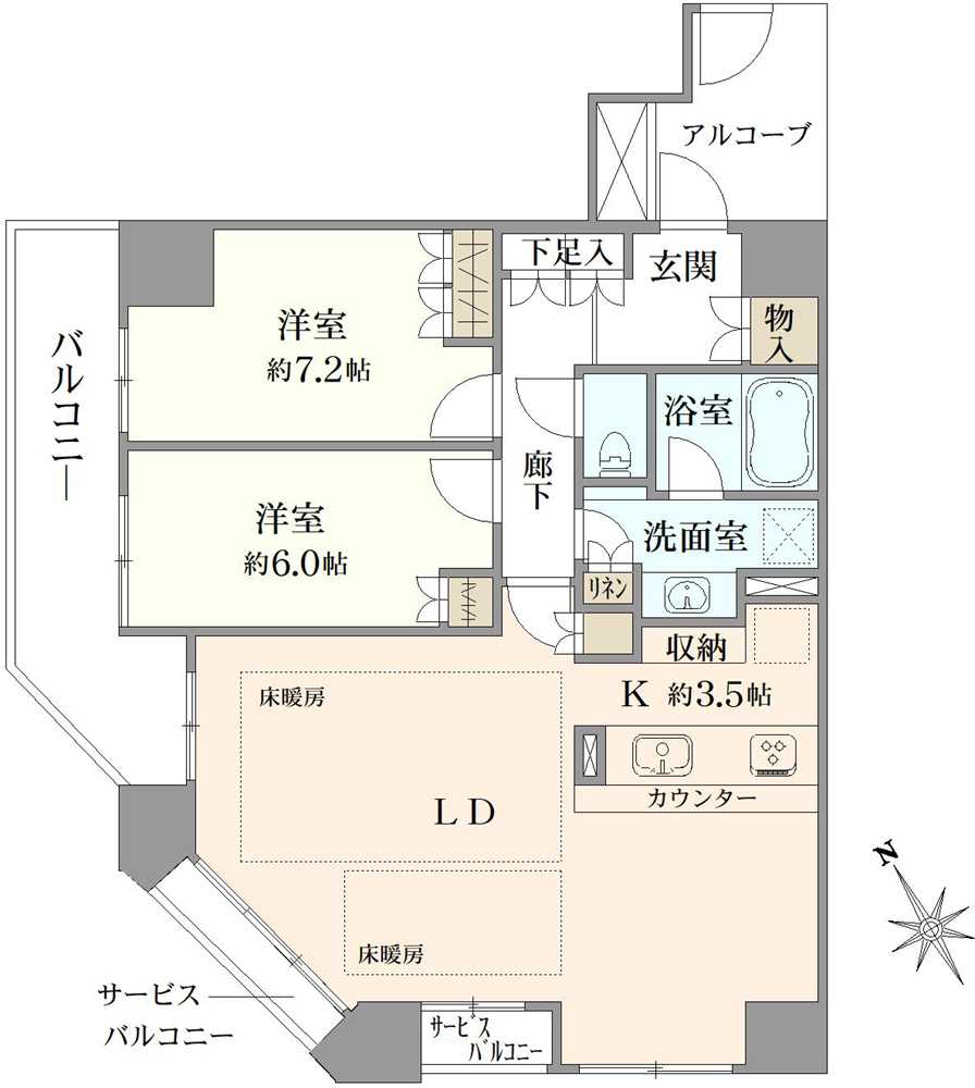 エアリス市川の間取図