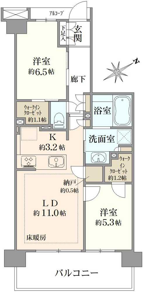 アルファステイツ市川下総中山の間取図
