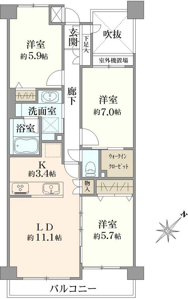 グランヒルズ行徳イーストの間取図