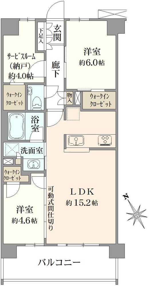エクセレントシティ船橋東中山の間取図
