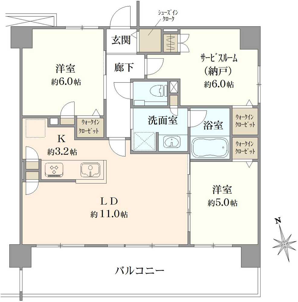エクセレントシティ原木中山IIザ・プレイスの間取図