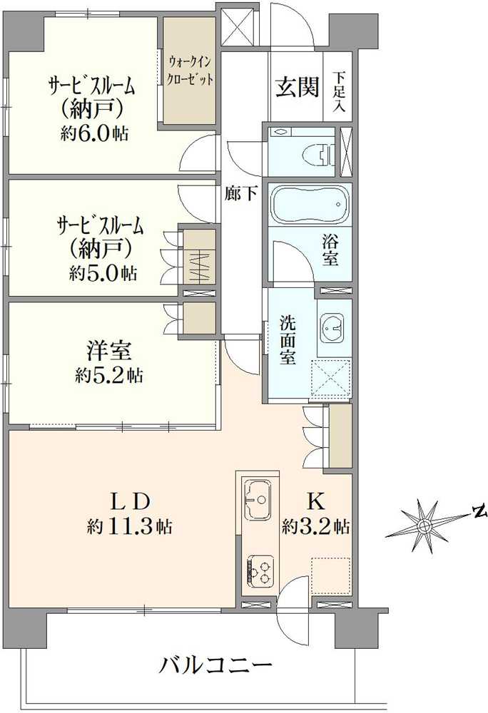 エクセレントシティ市川鬼高の間取図