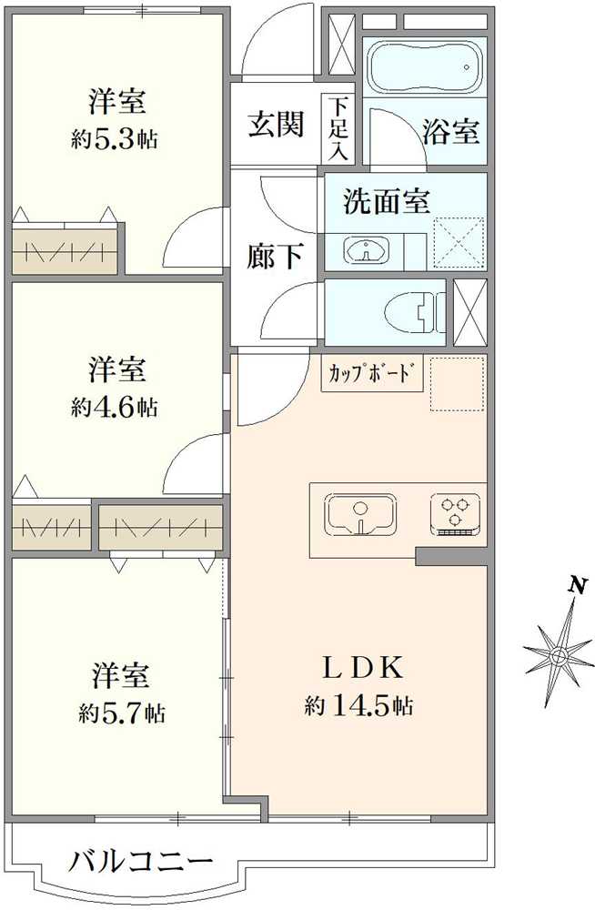 ハイマート幸の間取図