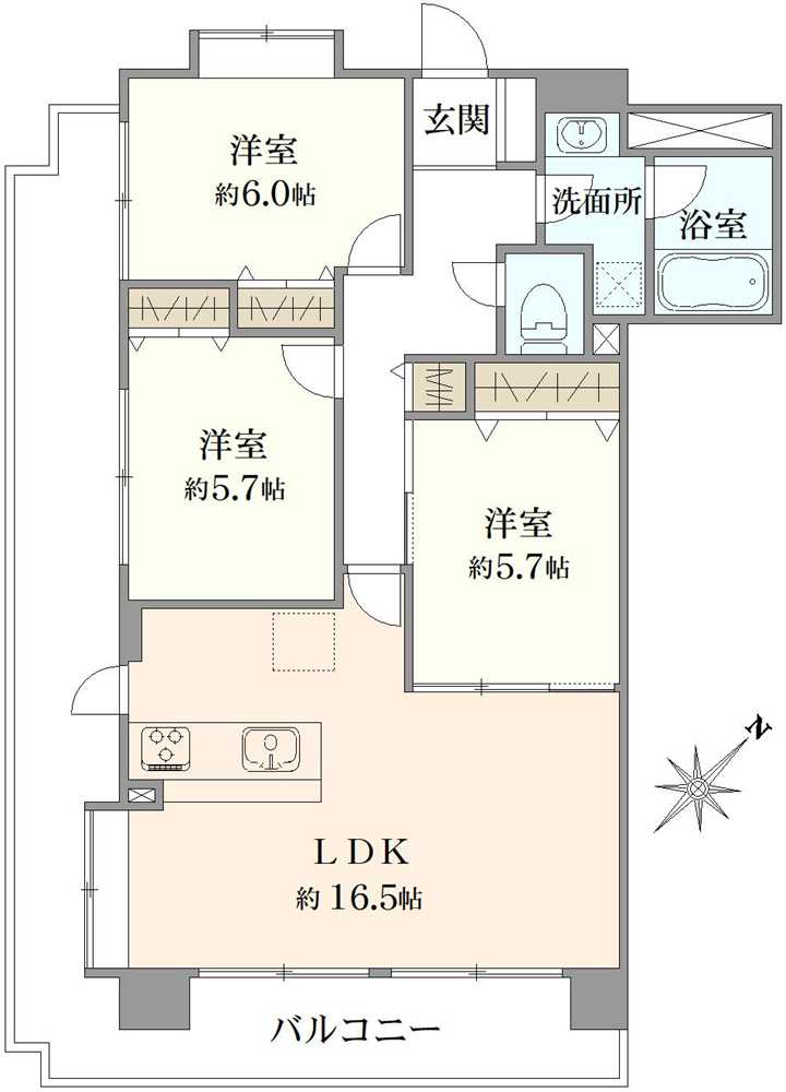 ライオンズガーデンシティ本八幡の間取図