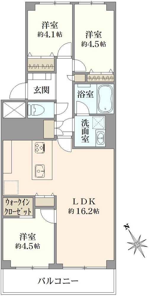 サニーハウス南行徳A棟の間取図