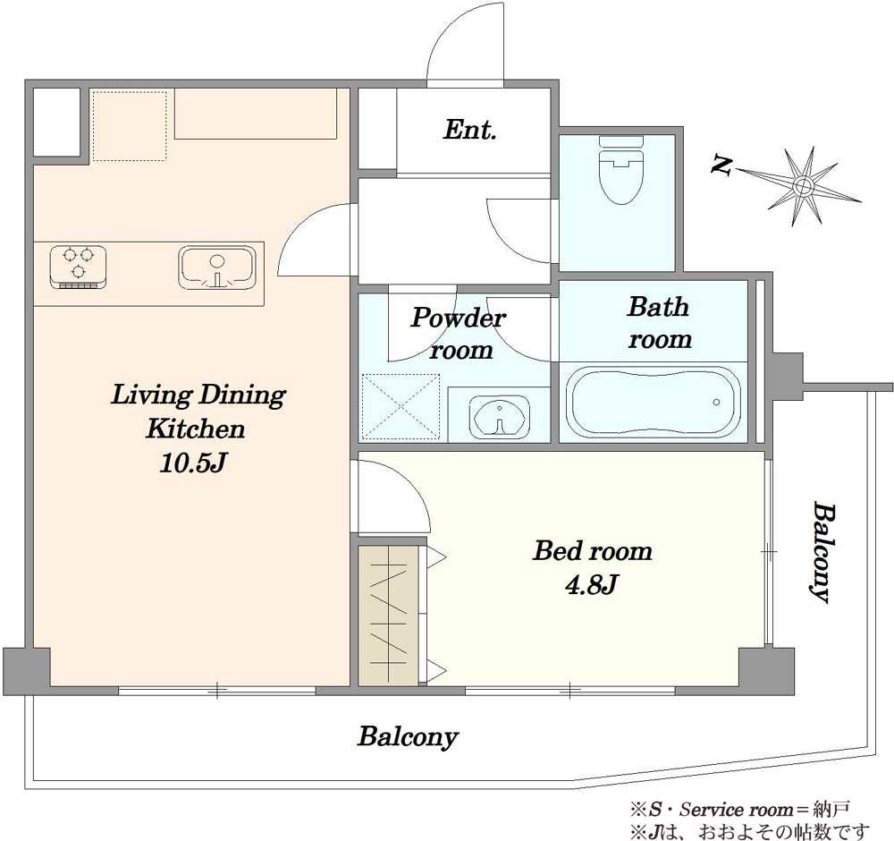 高輪スカイハイツの間取図