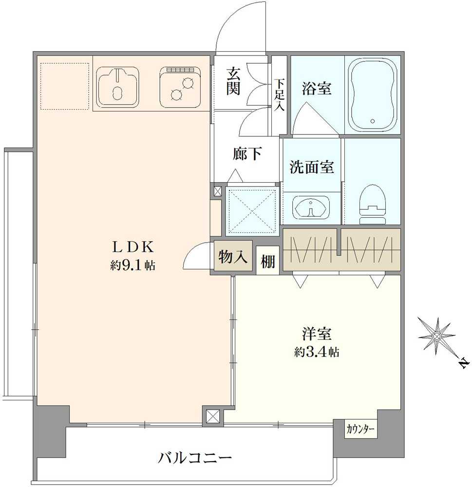 三田シャスターマンションの間取図