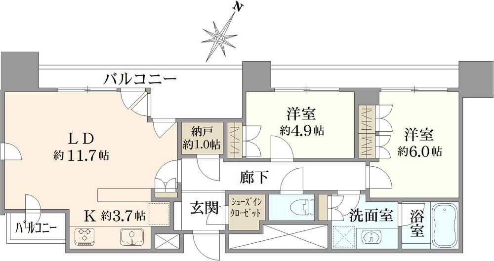 カテリーナ三田タワースイート　ウエストアークの間取図