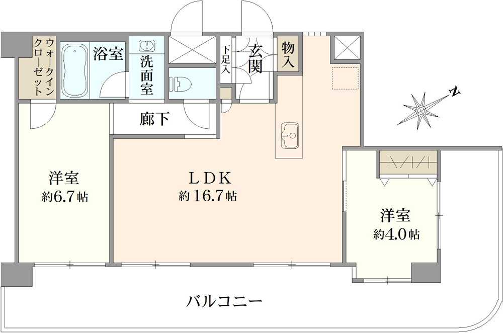 エクセルシオール港区海岸の間取図