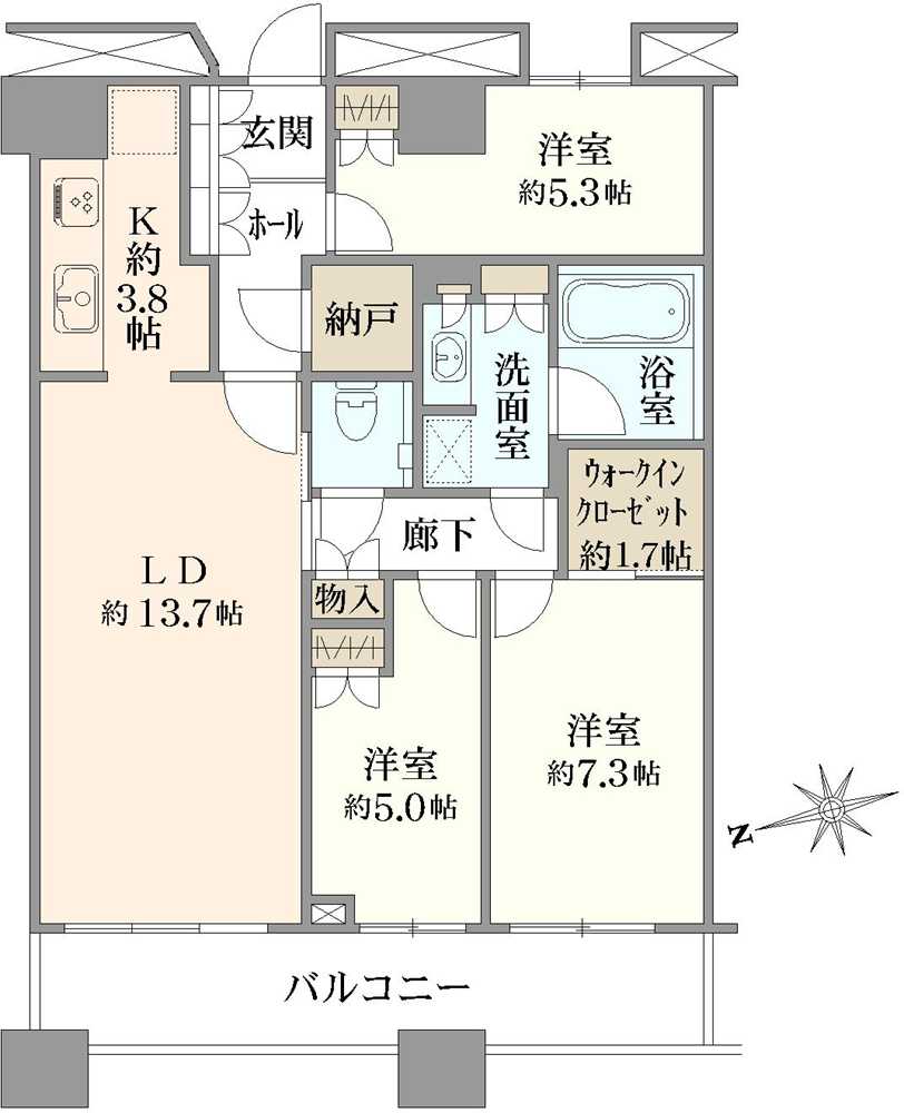 芝浦アイランドグローヴタワーの間取図