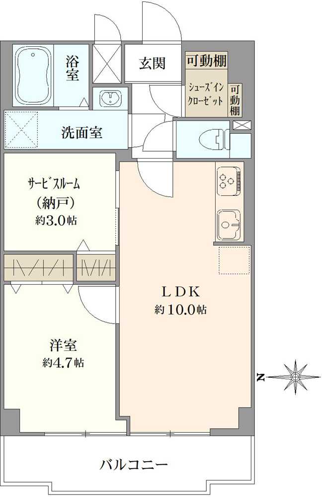 日暮里ダイヤモンドマンションの間取図
