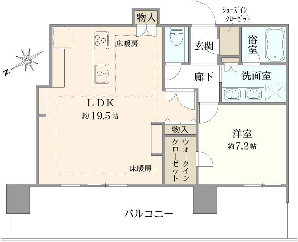 ブリリアタワー浜離宮の間取図