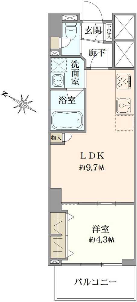 マンション雅叙苑 5号棟の間取図