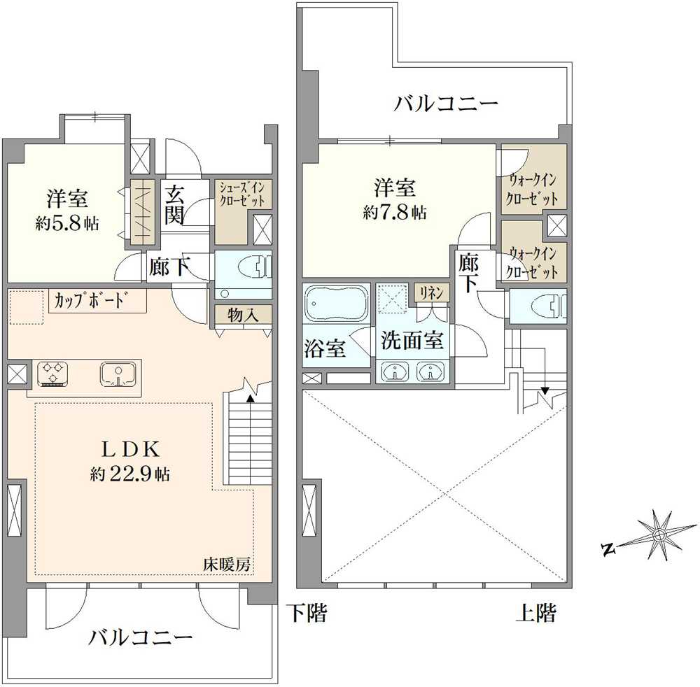 スカイクレストビュー東京の間取図