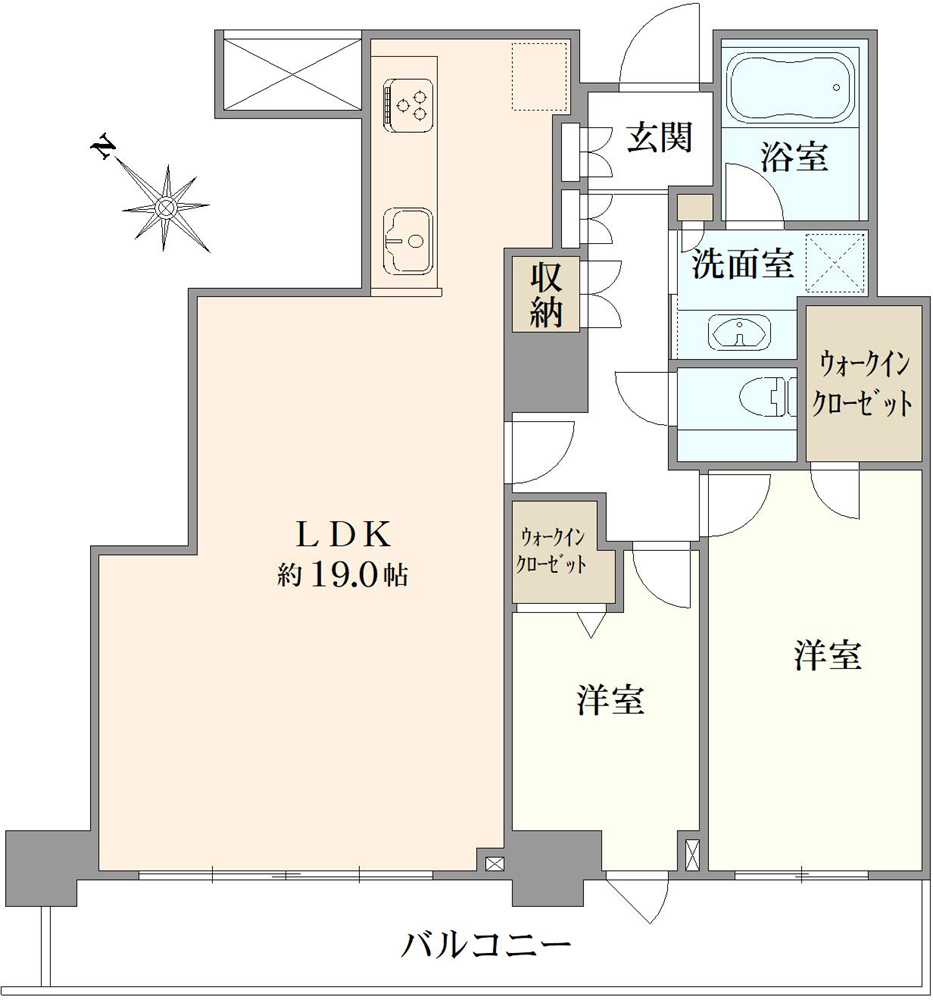 パークタワー芝浦ベイワードオーシャンウイングの間取図